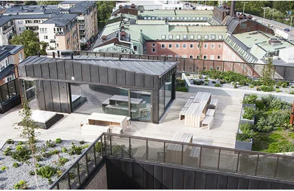 Link sur les toits de Stockholm (Su&egrave;de)