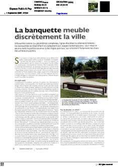La banquette meuble discrètement la ville
